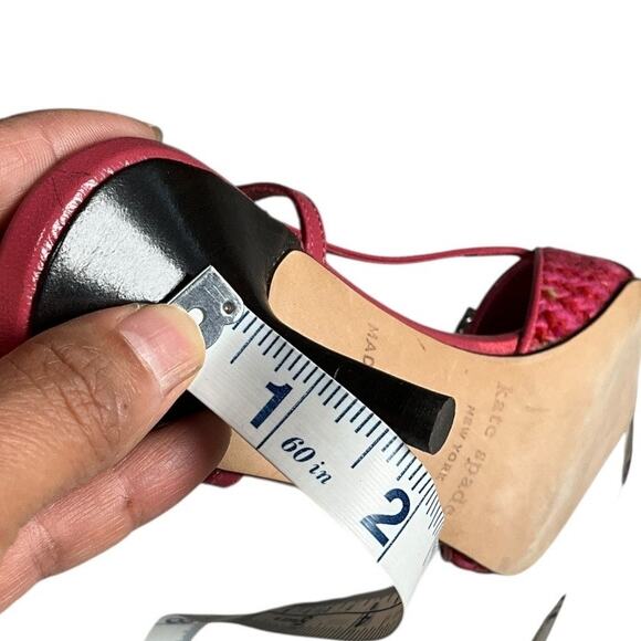 Kate Spade New York Fuchsia Pink Slingback Kitten Heels Size 8 Made in Italy Lux - Picture 11 of 13